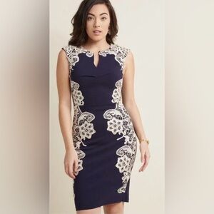 ModCloth Paper Dolls “Lakeside Libations” Knee Length Sheath Dress Woman’s US 6